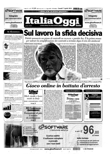 Italia oggi : quotidiano di economia finanza e politica